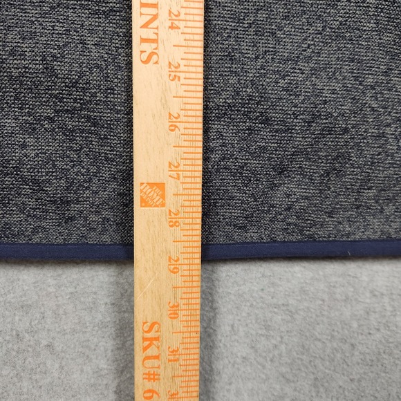 Eddie Bauer Sweater Men Large Gray Navy Blue Snap Fleece Pullover Retro Logo NEW - Picture 9 of 11